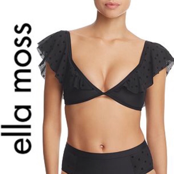 Ella Moss Other - Ella Moss Sheer Dot Off the shoulder Bikin…